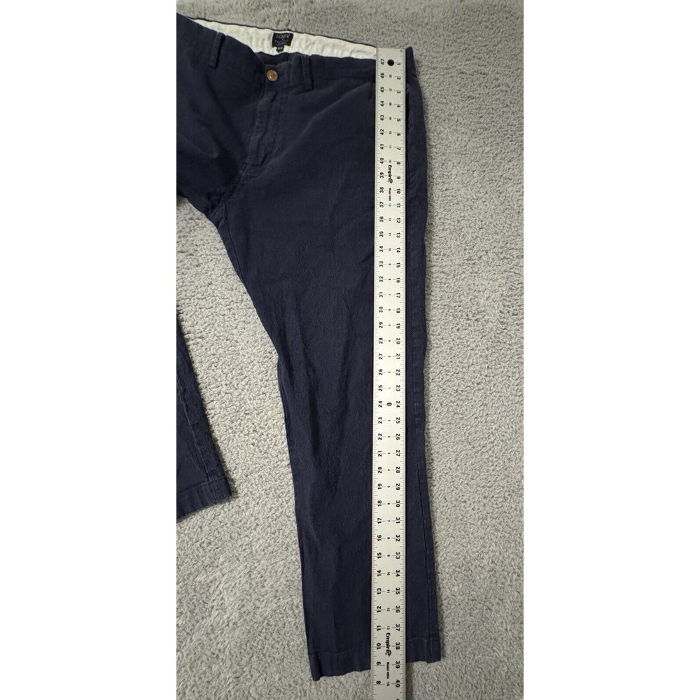 J. CREW Sutton Chino Pants Mens 38‎ Navy Blue Flat Front Dress Slacks Trousers - Picture 5 of 8